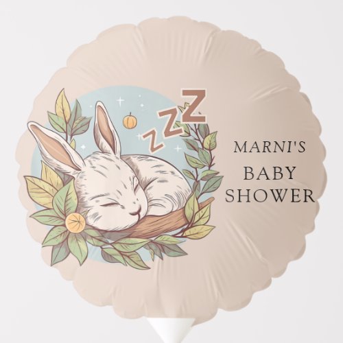Slumber Bunny Baby Shower Balloon