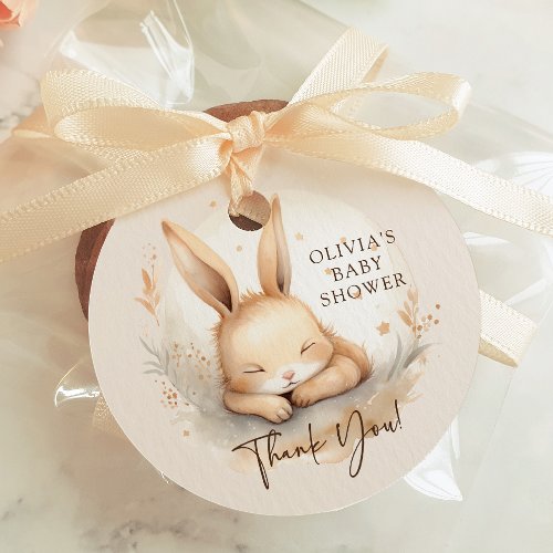 Slumber Bunny Baby Shower Favor Gift Tag