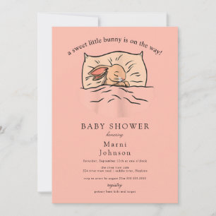 Slumber Bunny Baby Shower Invitation