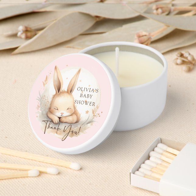 Slumber Bunny Baby Shower Mini Candle Favors (Insitu)