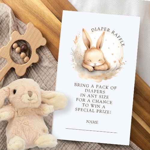 Slumber Bunny Diaper Raffle Enclosure Card