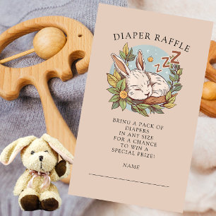 Slumber Bunny Diaper Raffle Enclosure Card