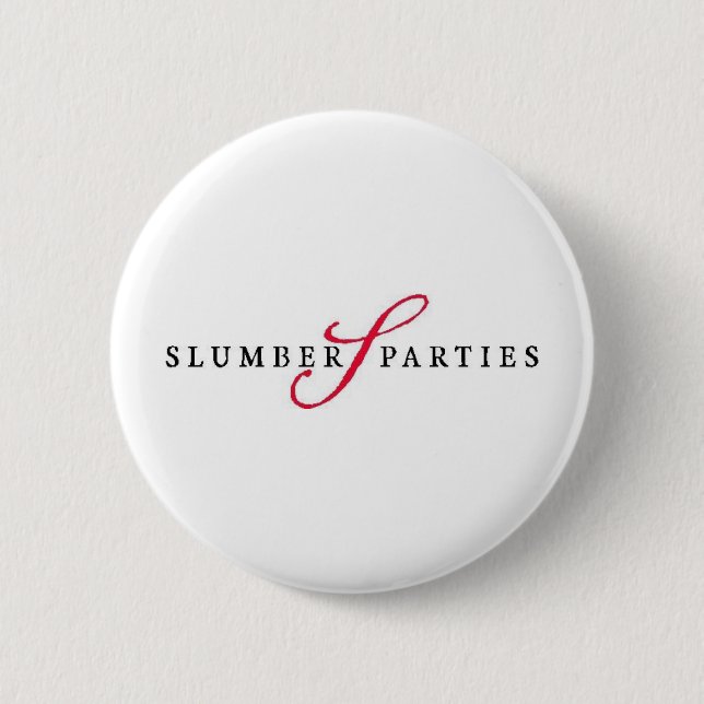 Slumber Parties Logo Promotional Parties Pinback Button (Front)
