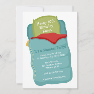 Slumber Party Birthday invitation