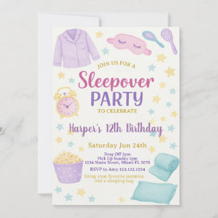 Slumber Party Birthday Invitation