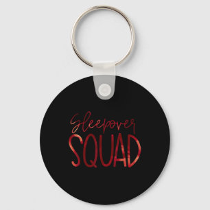 Slumber Party Crew Sleepover Squad Pajama Hallowee Keychain