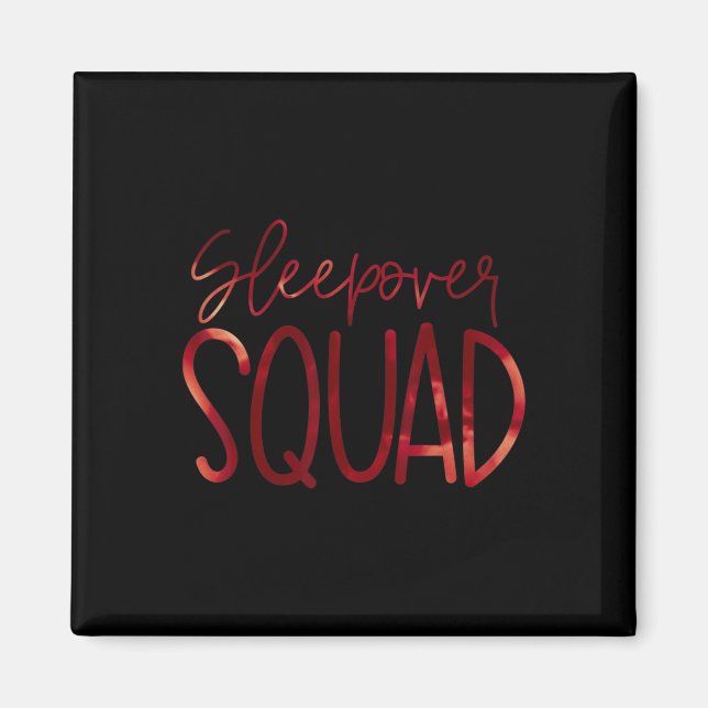 Slumber Party Crew Sleepover Squad Pajama Hallowee Magnet (Front)