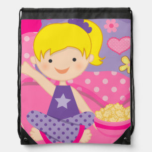 Slumber Party Drawstring Backpack Bag