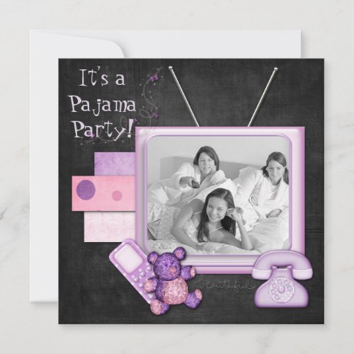 Slumber Party Fun Times Custom Announcements