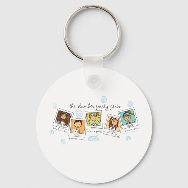 slumber party girls keychain (Front)