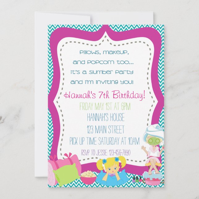 Slumber Party Invitaiton Invitation (Front)