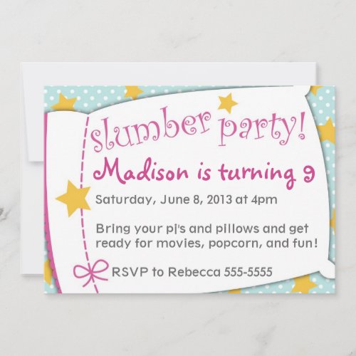 Slumber Party Invitation