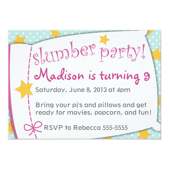 Slumber Party Invitation | Zazzle.com