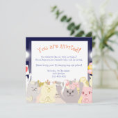 Slumber party Invitation Cats (Standing Front)