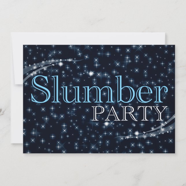 slumber party invitations : starshine (Front)