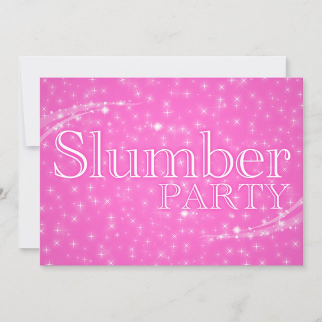 slumber party invitations : starshine (Front)