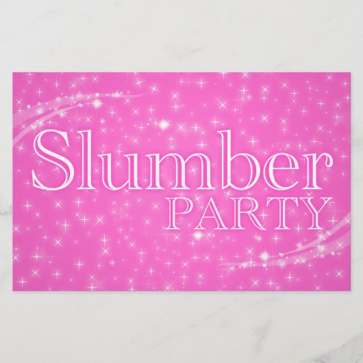 slumber party invitations : starshine (Front)