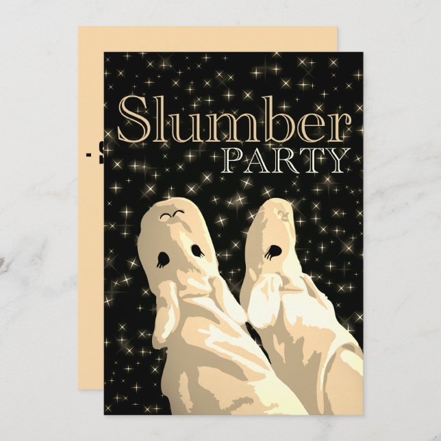slumber party nightshine invitation (Front/Back)