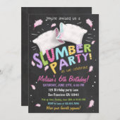 Slumber Party Pajamas Sleepover Invitation (Front/Back)