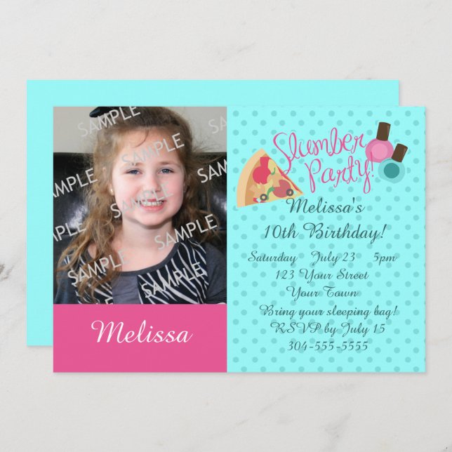 Slumber Party Photo Template (Front/Back)