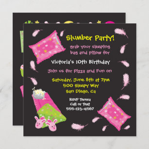 Slumber Party Pillow Fight Invitation