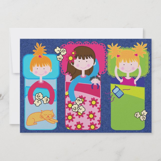Slumber Party / Sleep Over - SRF Invitation (Front)