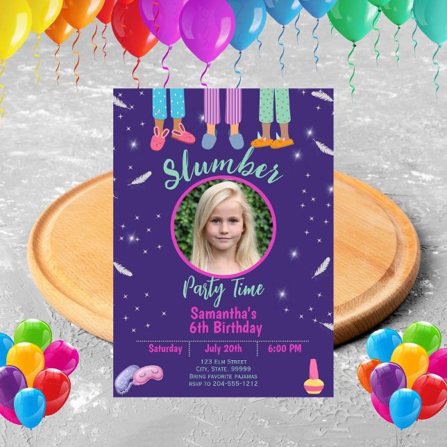 Slumber Party Sleepover Birthday Invitation (Creator Uploaded)