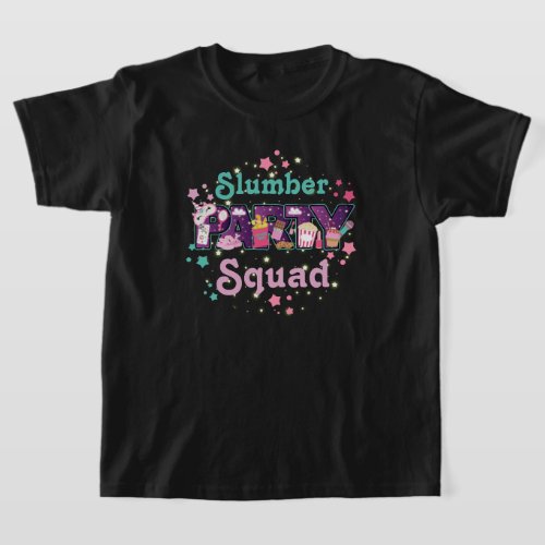 Slumber Party Squad Pajama Birthday Party Shirts
