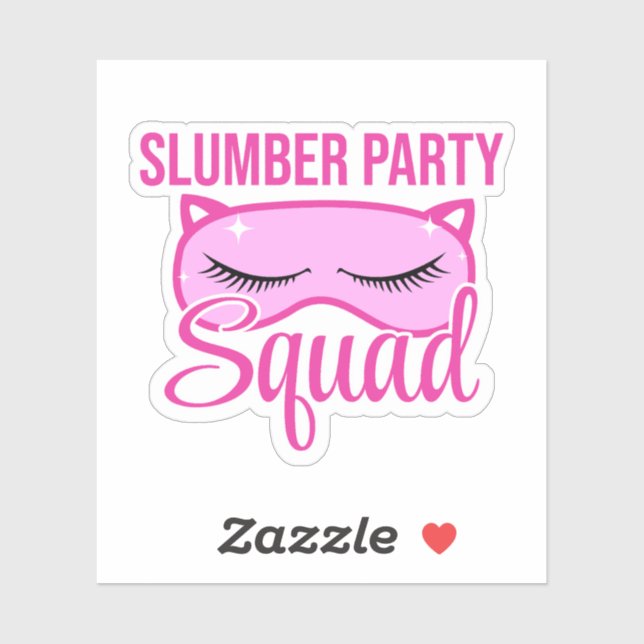 Slumber Party Squad Pajama Party Sticker (Sheet)