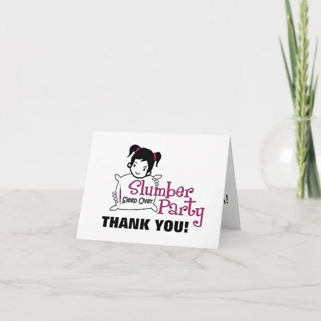 Slumber Party Thank You Card (Front)