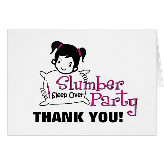Slumber Party Thank You Card
