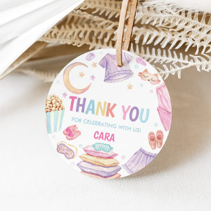 Slumber Sleep Over Birthday Party Favor Tags