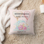 Slumbering Dragon Dreams - Baby Shower  Throw Pillow