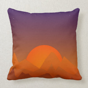 Slumbering Hills Southwest Landscape Art Sunset Throw Pillow