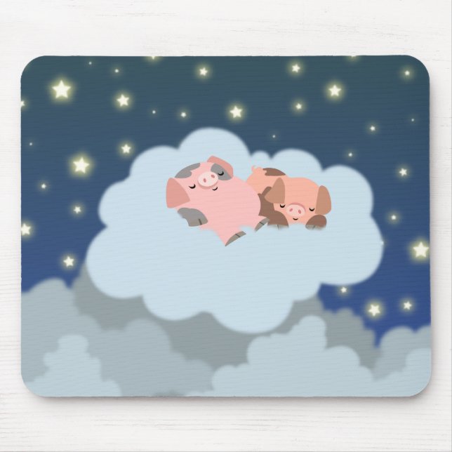 Slumbering Piglets cartoon mousepad (Front)