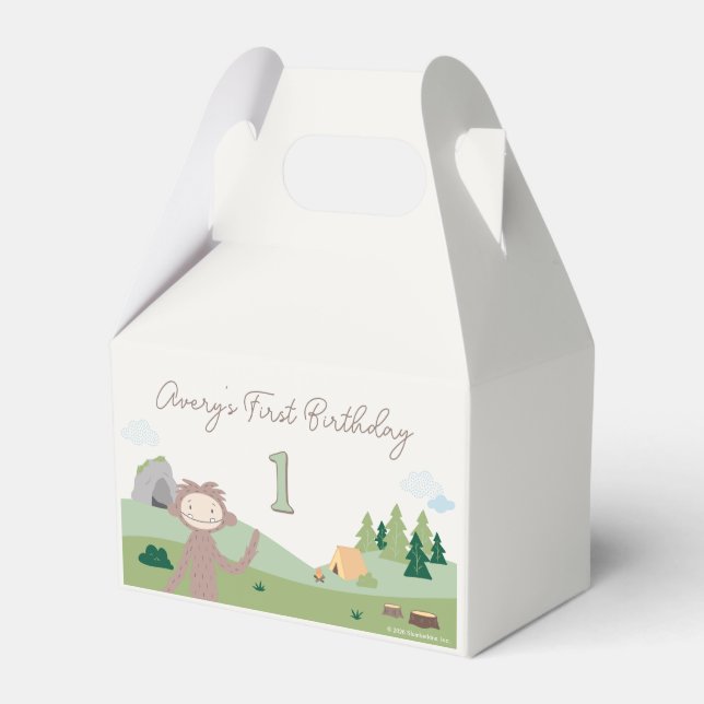 Slumberkins Bigfoot Birthday Favor Boxes (Front Side)