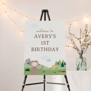 Slumberkins Bigfoot Birthday Welcome Sign