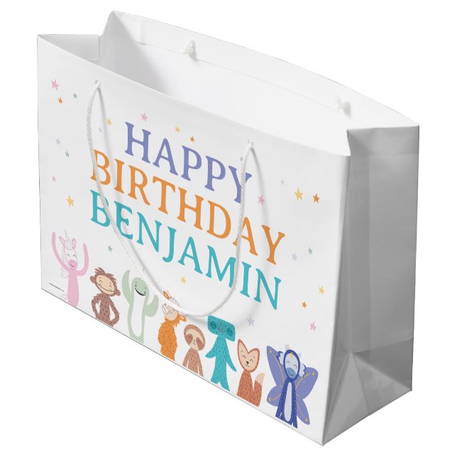 Slumberkins Character Birthday  Large Gift Bag (Back Angled)
