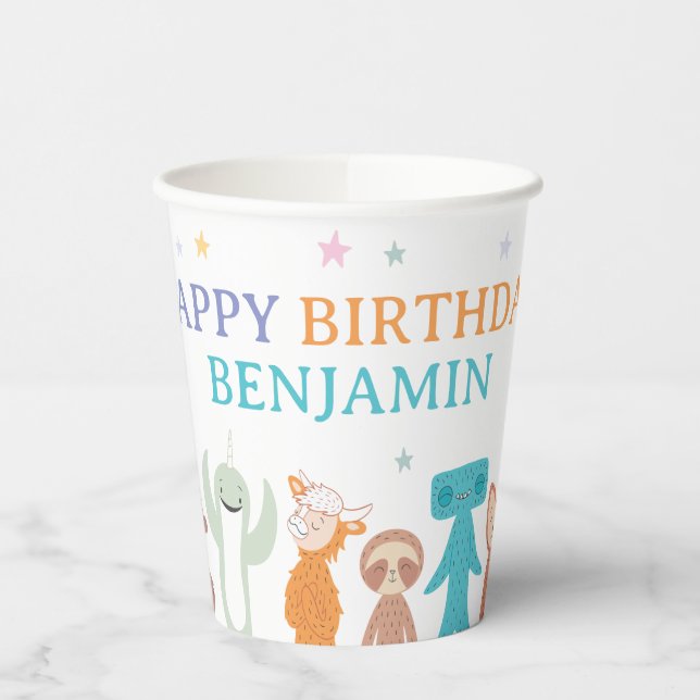 Slumberkins Characters Birthday Paper Cups (Left)