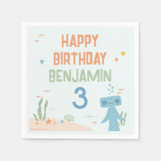 Slumberkins Hammerhead Birthday Napkins