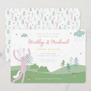Slumberkins Magical Unicorn Baby Shower Invitation