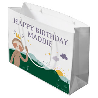 Slumberkins Sloth Birthday Large Gift Bag