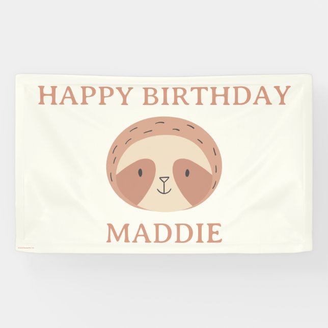 Slumberkins Sloth Birthday Yard Sign (Horizontal)