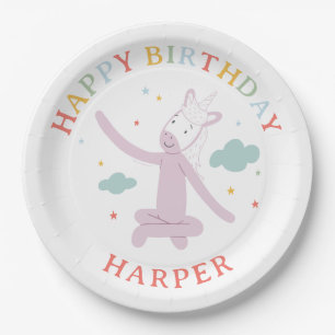Slumberkins Unicorn Birthday Paper Plates