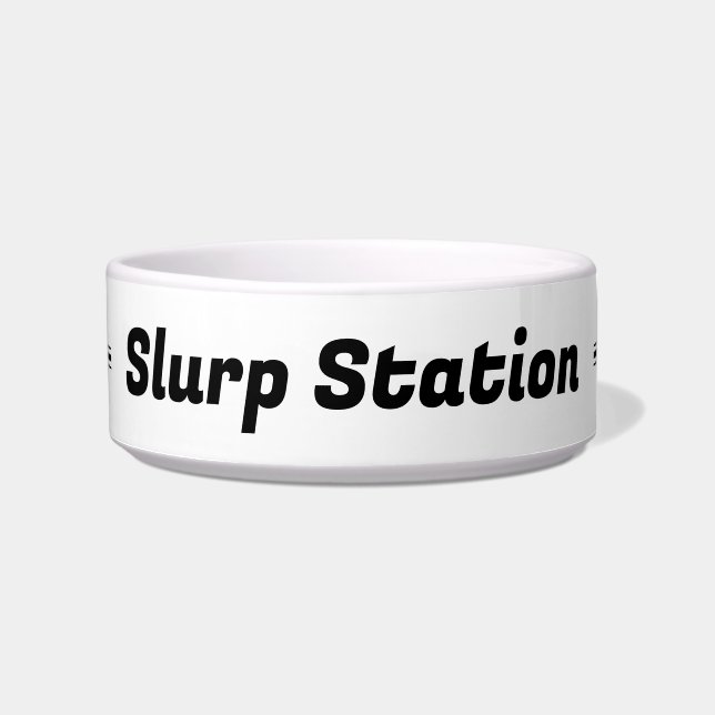 "Slurp Station" Dog Bowl (Front)