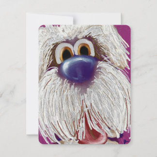 Slurpy Happy Eager Dog Oil Painted Notecard