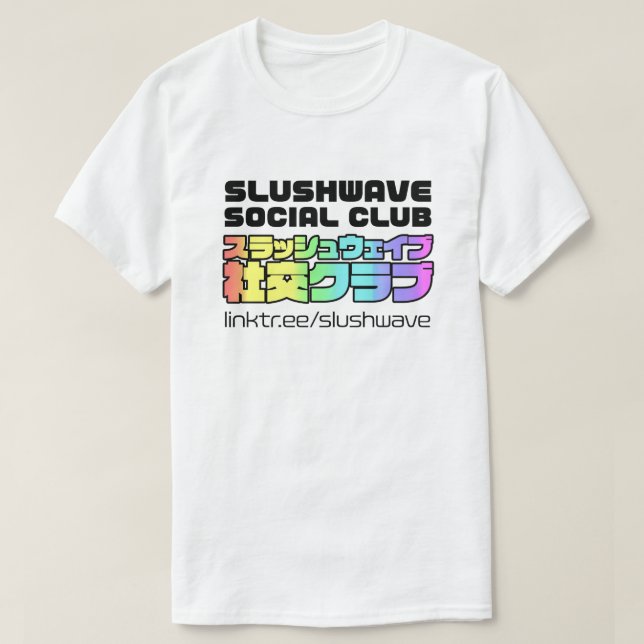 Slushwave Social Club Square on Light LogoJr T-Shirt (Design Front)
