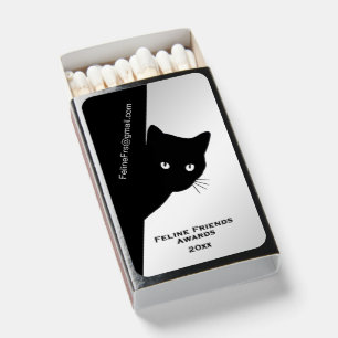 Sly Black Cat 3 Text Areas Matchboxes