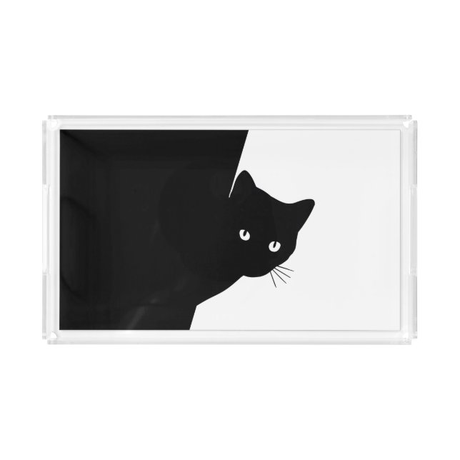 Sly Black Cat Acrylic Tray (Front)