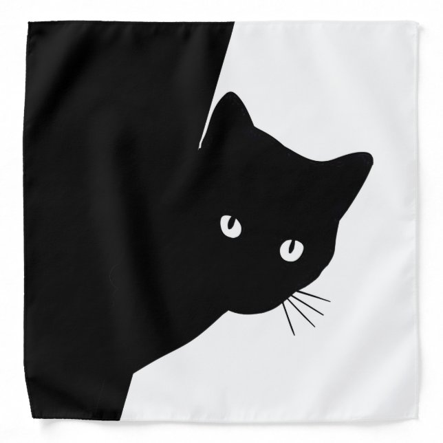 Sly Black Cat Bandana (Front)